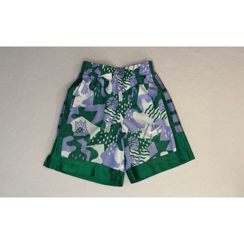 Nike Dri-Fit Basketball Shorts Green Purple Abstract Graphic Mesh Size S